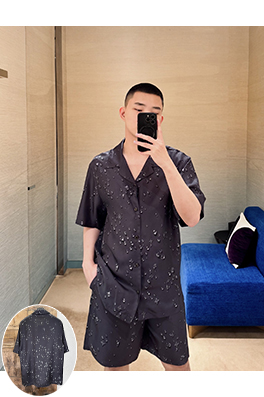 ルイヴィトン ウォータードロッププリント半袖シャツ