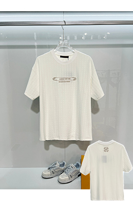 ルイヴィトン Louis Vuitton 全体にモノグラムのテリークロス刺繍パッチワークレターロゴの半袖Tシャツ