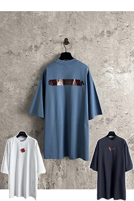 バレンシアガ Balenciaga テープ刺繍半袖Tシャツ