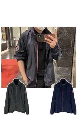 モンクレール カラーブロックスリーブパッチジャケット