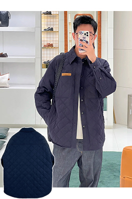 ボッテガヴェネタ ダイヤモンド柄のコットンコート