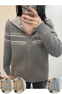 ディオール 両面カシミヤジップアップフード付きジャケット