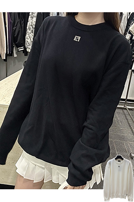 フェンディスーパーコピー ダブルFホットスタンピングラベルベースレイヤーニットウェア