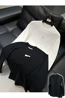 マルタンマルジェラ プリント文字柄ロゴ入り長袖シャツ