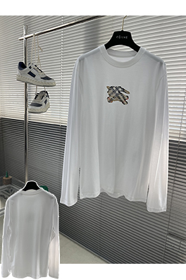 バーバリーブランドスーパーコピー 新モデルロゴ入りコットン長袖シャツ