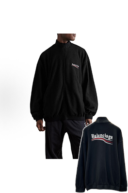 バレンシアガ Balenciaga 刺繍ロゴ入りジップアップジャケット