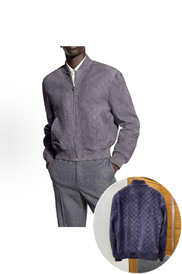 ルイヴィトン ランウェイオートクチュールエンボスしラムスキンジャケット