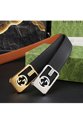 グッチ 新しいクラシックなメンズパンチングベルト