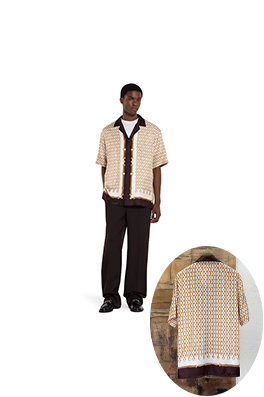 グッチコピー ホースビットプリント半袖シャツ