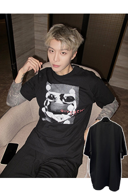 ジバンシイ Givenchy 目プリント入りクルーネック半袖Tシャツ