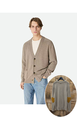 ボッテガヴェネタブランドコピー 新モデルパッチワークのカシミヤ混ニットカーディガン