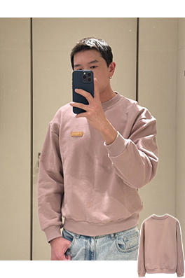 ルイヴィトン レザートリム付きクルーネックのスウェットシャツ