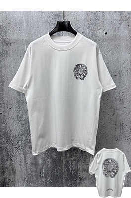 クロムハーツブランドスーパーコピー 新作プリントクルーネック半袖Tシャツ