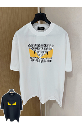 フェンディ 前面にロゴがプリントされた半袖Tシャツ
