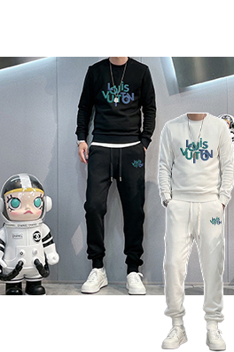 ルイヴィトン LOUIS VUITTON 人気のクルーネックのスウェットシャツとパンツのセット