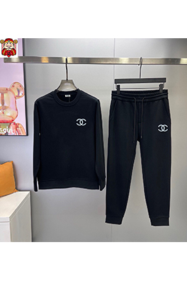 シャネル 人気のクルーネックのスウェットシャツとパンツのセット