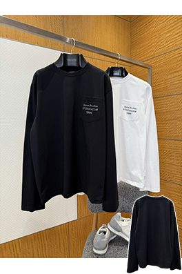 アクネストゥディオズブランドスーパーコピー Acne Studios 小さなポケットが付いたプリント柄の長袖シャツ