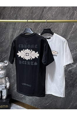 クロムハーツスーパーコピー クラシックなサンスクリット文字の半袖Tシャツ