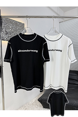 アレキサンダーワン Alexander wang 新モデルカラーブロックステッチの半袖Tシャツ