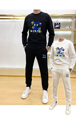 ルイヴィトンブランドスーパーコピー LV 人気のクルーネックのスウェットシャツとパンツのセット