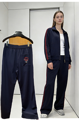 グッチコピー 刺繍りカラーブロックカジュアルパンツ