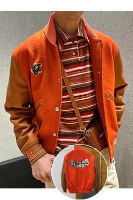 ディオール 装飾ポケット付きスタンドカラーベースボールジャージ