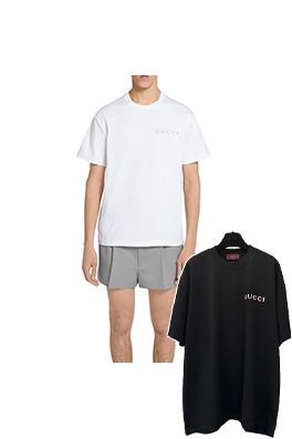 グッチスーパーコピー GUCCI 発泡パウダーロゴ入り半袖Tシャツ
