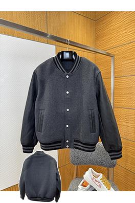 ルイヴィトン 刺繍入りストライプ襟ベースボールジャージ