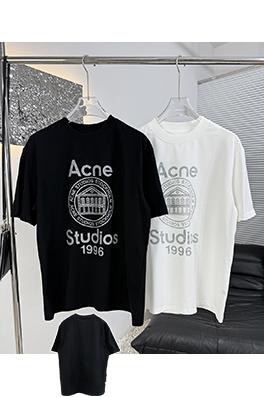 アクネストゥディオズブランドコピー Acne Studios おしゃれなシルバーグリッターエンボスの半袖Tシャツ