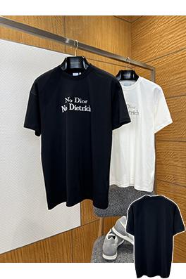 ディオール 文字刺繍りクルーネック半袖Tシャツ