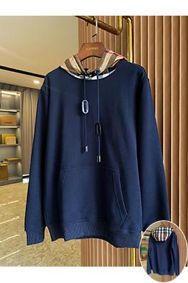 バーバリースーパーコピー チェック柄コットン混紡フード付きスウェットシャツ