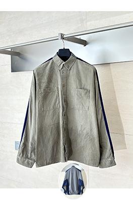 バレンシアガ BALENCIAGA カラーブロックの長袖シャツ