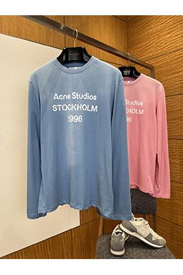 アクネストゥディオズスーパーコピー Acne Studios STOCKHOLM 1996 ダメージプリントのクルーネック長袖シャツ
