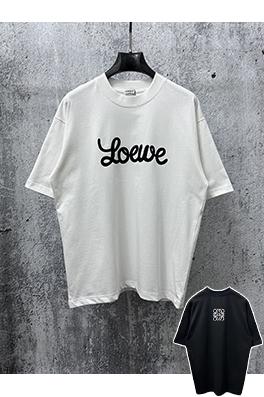 ロエベコピー ロゴ入りクルーネック半袖Tシャツ