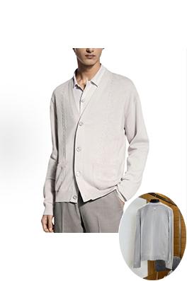 ルイヴィトンコピー モノグラム入りジャカードVネックニットカーディガン