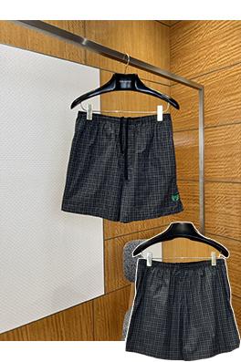 バレンシアガスーパーコピー チェック柄刺繍入りカジュアルショーツ