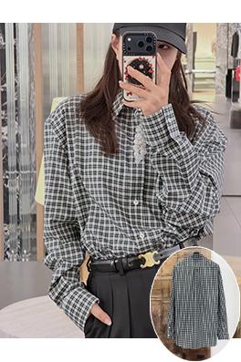 セリーヌブランドスーパーコピー 凱旋門刺繍りチェック柄長袖シャツ