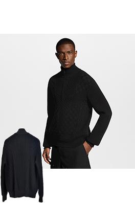 ルイヴィトンコピー ハーフジップニットセーター