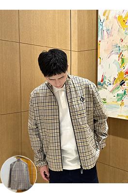 ディオールスーパーコピー チェック柄のスタンドカラー刺繍入りコート