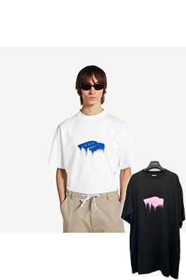 バレンシアガブランドコピー Balenciaga 3M 刺繍プリント半袖Tシャツ