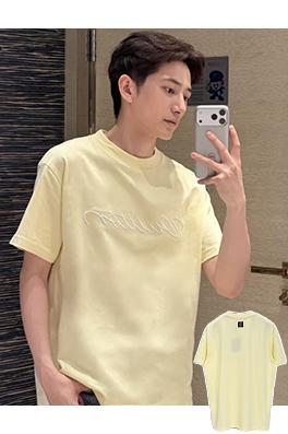 ルイヴィトン アーティスティックなロゴ刺繍入り半袖Tシャツ