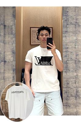 ルイヴィトンブランドスーパーコピー LOUIS VUITTON レタープリント半袖Tシャツ