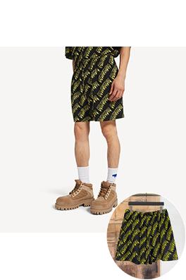 バレンシアガ Balenciaga 文字プリントのショートパンツ