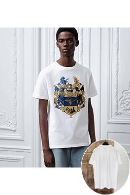 ルイヴィトン 盾型の刺繍り半袖Tシャツ