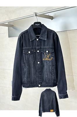 ルイヴィトン LV 折り襟付きの新作ウォッシュドデニムジャケット