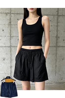 グッチコピー ダブルG柄ジャカードドローストリングカジュアルショーツ