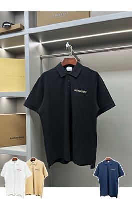 バーバリー BURBERRY バーバリー クラシックのストライプ柄オープンフロントピケメッシュコットン半袖ポロシャツ