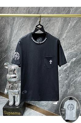 クロムハーツコピー レターカラーロングレタークロススリーブの半袖Tシャツ