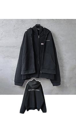 バレンシアガ Balenciaga ヘビーウェイトのツーピースクラシックなロゴ入りコカコーラ刺繍りウォッシュジップアップフード付きスウェットジャケット