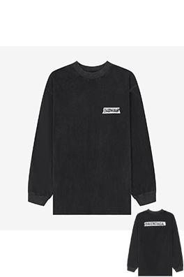 バレンシアガスーパーコピー Balenciaga クラシックなテープ付き長袖シャツ
